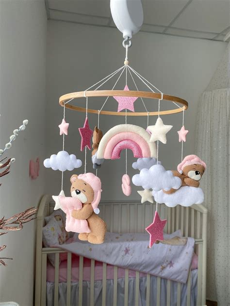 Мягкий медвежонок Мобильный медвежонок со спящим мишкой - Etsy