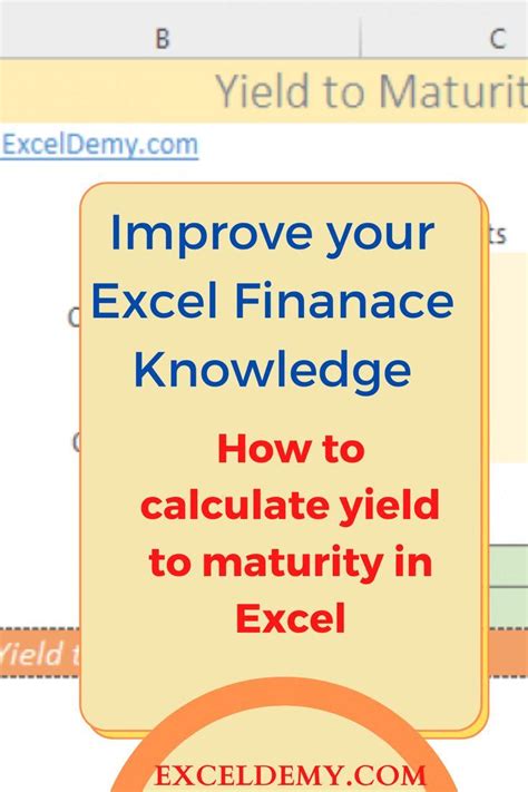 How To Calculate Yield To Maturity In Excel Excel Excel Templates Maturity