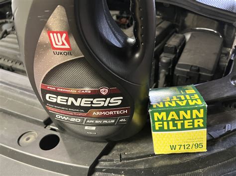 Замена масла на Lukoil Genesis 0w20 508 — Volkswagen Tiguan (2G), 1,4 л ...