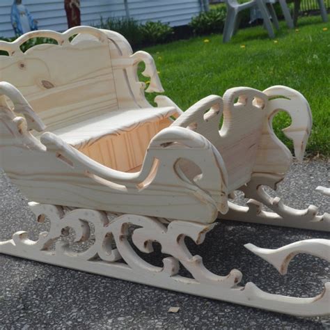 Wooden Sleigh - Etsy
