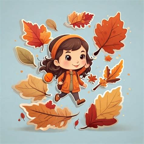Premium Photo Fall Clipart Cartoon Vector Background