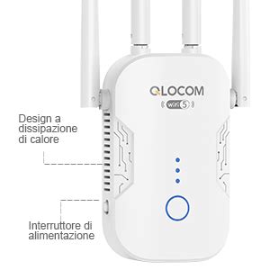 QLOCOM 2024 Nuova Ripetitore WiFi Potente Per Casa 1200Mbps Extender