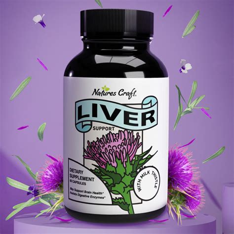 Natures Craft Liver Support Authentic 60ct Cleanse Detox And Repair