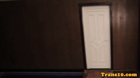 Tanlined Latina Tgirl Jerking Her Cock Bts