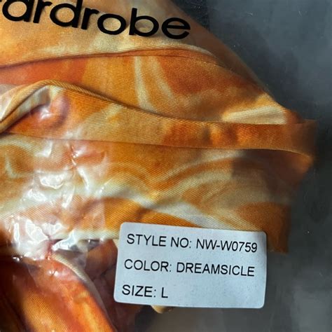 Naked Wardrobe Swim Naked Wardrobe Dreamsicle Cut Out One Piece Bathing Suit Nwt Large