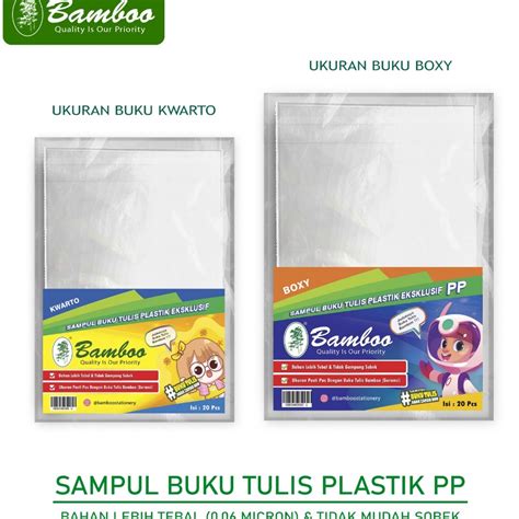 Jual Vxnf Kode Bamboo Sampul Buku Tulis Plastik Pp