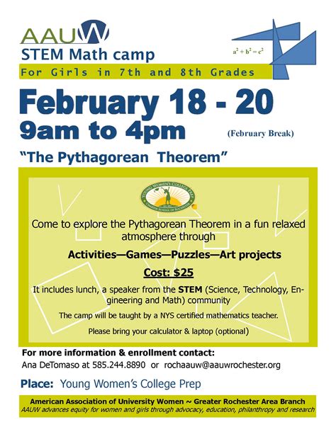 AAUW STEM Math Camp | Greater Rochester Area (NY)