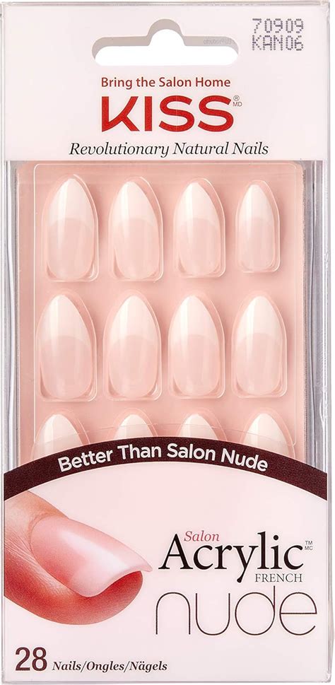 Kiss Salon Acrylic Nude French Nails Count Pack Amazon Co Uk Beauty