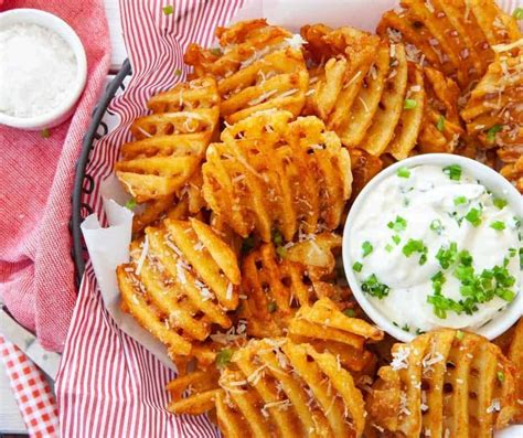 Frozen Waffle Fries In Air Fryer Fork To Spoon