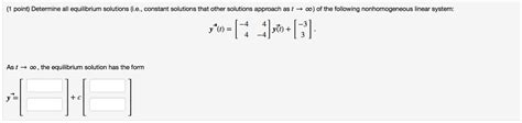Solved (1 point) Determine all equilibrium solutions (i.e., | Chegg.com