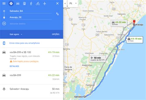 Distância De Salvador Para Aracaju