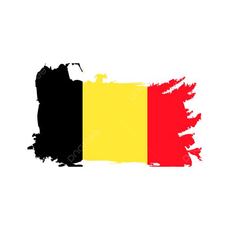 Bandeira Da Bélgica Pinceladas Elemento Isolado Design De Clipart PNG