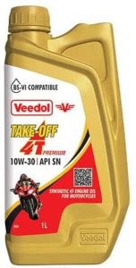 Veedol Take Off 10W 30 Api Sn Full Synthetic Engine Oil Price In India