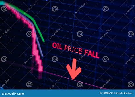 Oil Or Gas Price Hitting Below Zero At US Stock Market Stock Image