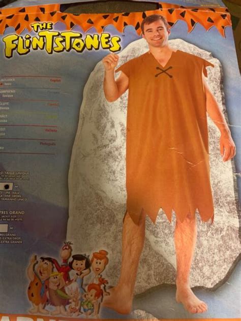 Barney Rubble Costume Adult The Flintstones Halloween Fancy Dress EBay