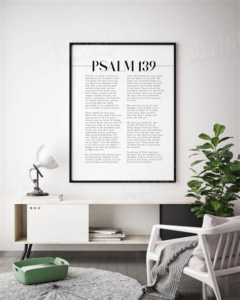 Bible Verse Wall Art Psalm 139 ESV Christian Home Decor Etsy