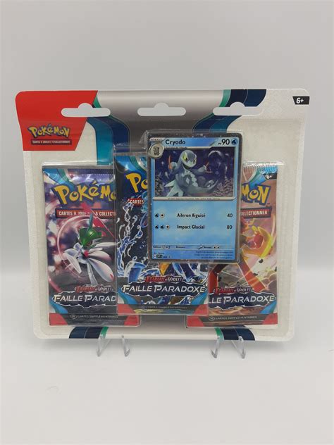 Tripack scellé sous blister de 3 booster Pokémon Faille Paradoxe