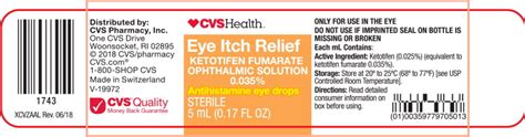 Dailymed Eye Itch Relief Ketotifen Fumarate Solution Drops