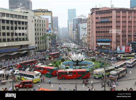 Dhaka 20 March 2016 Shapla Square Shapla Chottor Is A Huge Sculpture