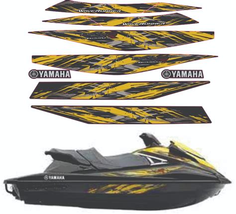 Yamaha Waverunner Vxr Ho 18 2015 Graphics Decal Sticker Kit Yellow