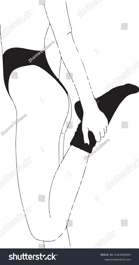 Vector Illustration Woman Black Lingerie Black Stock Vector Royalty Free Shutterstock