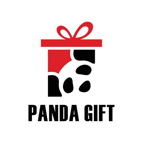panda gift logo, panda delivery logo 8553781 Vector Art at Vecteezy