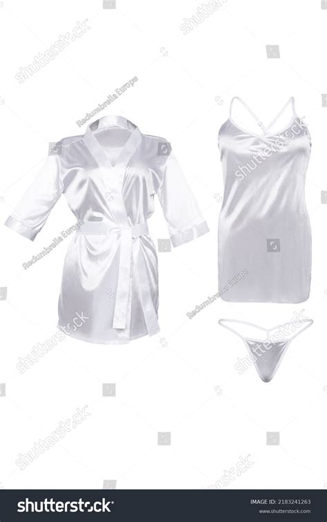 Closeup Shot White Satin Lingerie Set Stock Photo Shutterstock