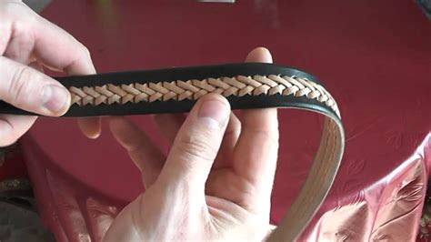 Женский кожаный ремень, ручная работа. - YouTube