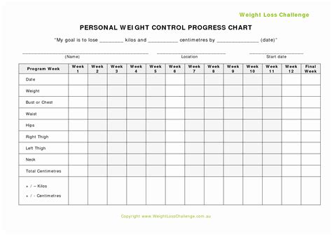 Weight Loss Tracker Excel Template