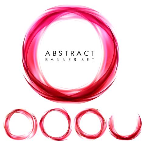 Free Vector | Abstract banner set in red