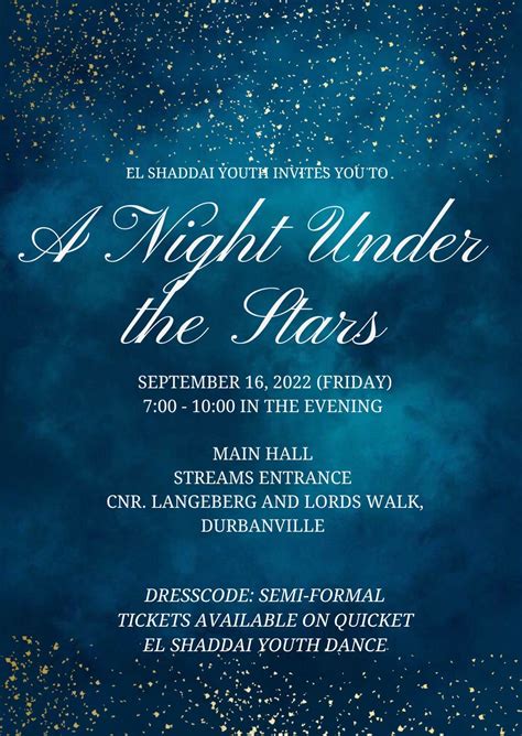 Book Tickets For A Night Under The Stars