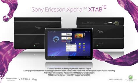 xperia  tab  tablet packs   display mp camera tablet news