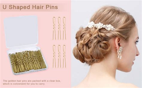 Amazon U Shaped Hair Pins TsMADDTs Pcs Blonde Bun Hair Pins For Women Girls With Box