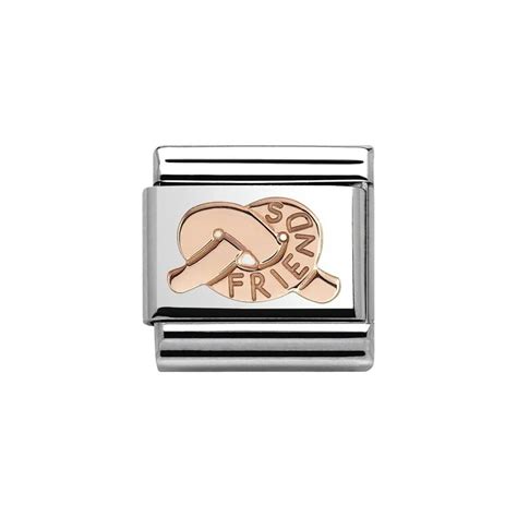 Nomination Classic 9ct Rose Gold Knot Of Friends Charm 43010126