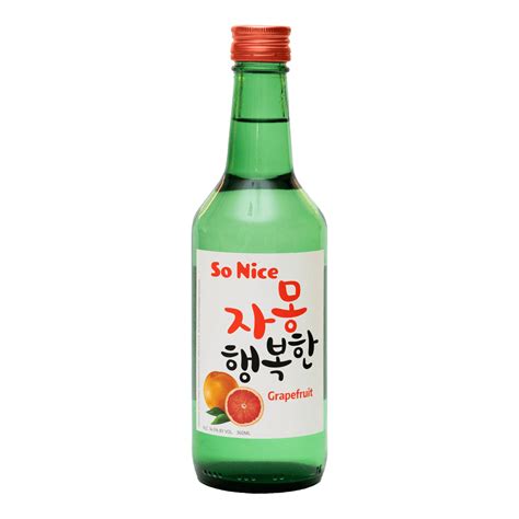 nice grapefruit soju ml boozyph  liquor delivery