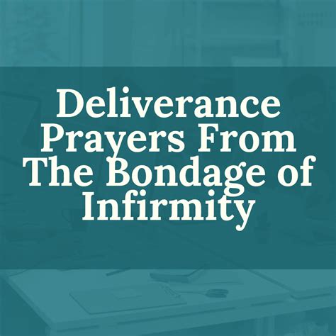 Deliverance Prayers From The Bondage Of Infirmity Everyday Prayer Guide