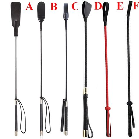 BDSM Bondage Restraints Leather Delicate Whips Fetish Horse Crop Whip ...