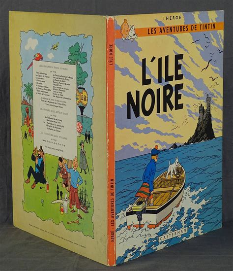 Tintin Lile Noire Edition Originale Redessinée De 1966 4ème Plat