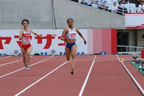 【第107回日本選手権】女子200m 予選2組 井戸アビゲイル風果が24秒29で1着に：日本陸上競技連盟公式サイト