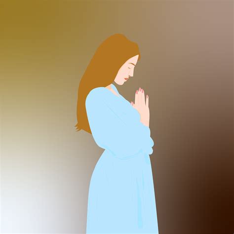 Download Prayer Woman Peace Royalty Free Stock Illustration Image