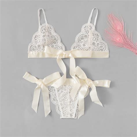 Mitankcoo Women S Exotic Lingerie Sets Mesh Lace Sexy Bow Underwear Time And Walmart