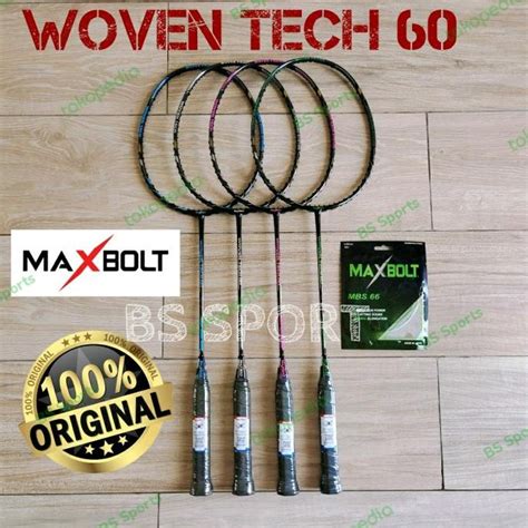 Jual RAKET BADMINTON MAXBOLT WOVEN TECH 60 35lbs ORIGINAL Shopee