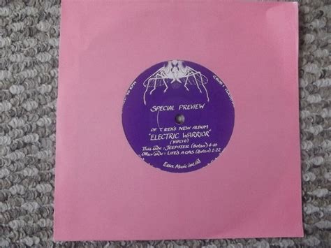 Rare Marc Bolan T Rex Jeepster Electric Warrior 7 Promo Disc Bug 1