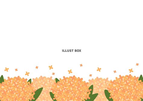 無料イラスト 秋のキンモクセイのフレーム背景