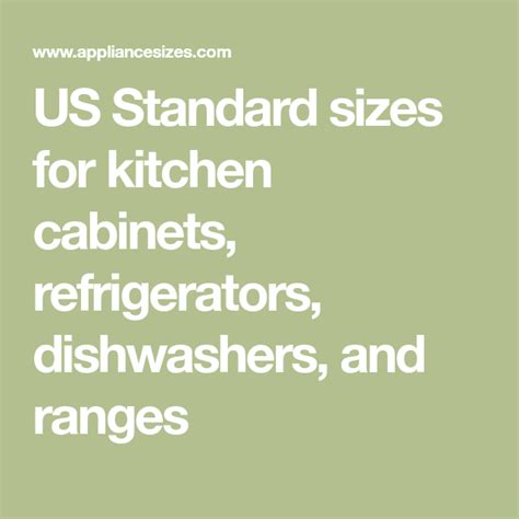 Us Standard Sizes For Kitchen Cabinets Refrigerators Dishwashers And Ranges Galley Style