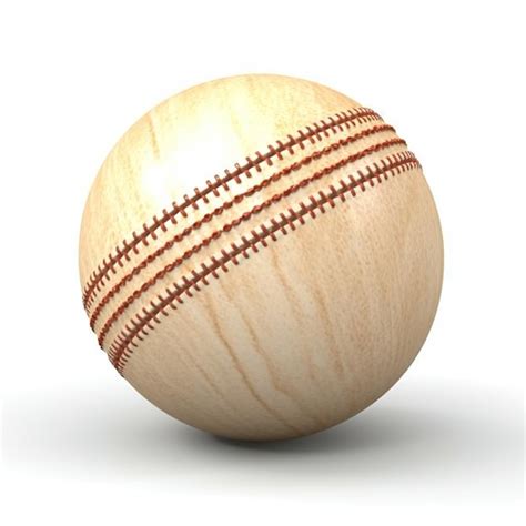 Premium Photo A Wooden Cricket Ball On A White Background