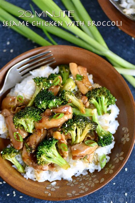 Minute Sesame Chicken With Broccoli Mom On Timeout