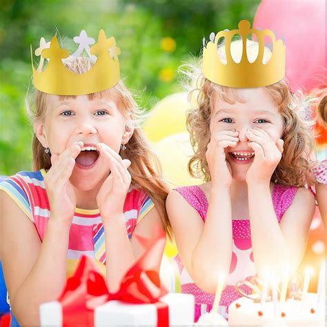 30 Pieces Golden Paper Crown Party Gold Crowns Hats King Crowns for