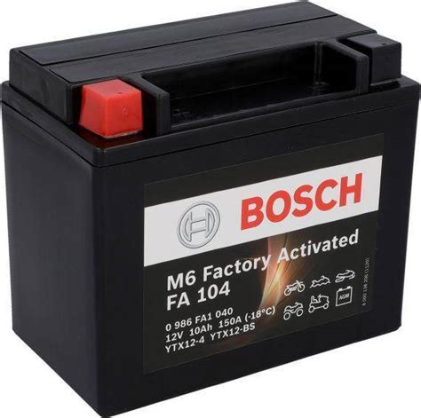 BOSCH YTX12 BS Motorcykelbatteri 10 Ah 150 A Med AGM Teknik