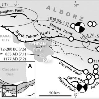 A Sketch Map Of The Alborz Mountain Range Surrounding The